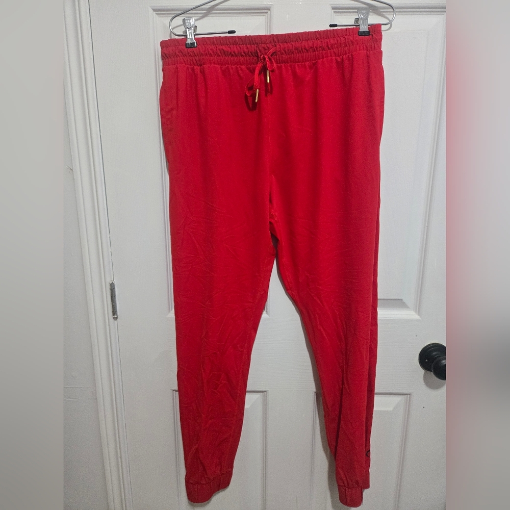 Zyia Red Everywhere Zipper Joggers